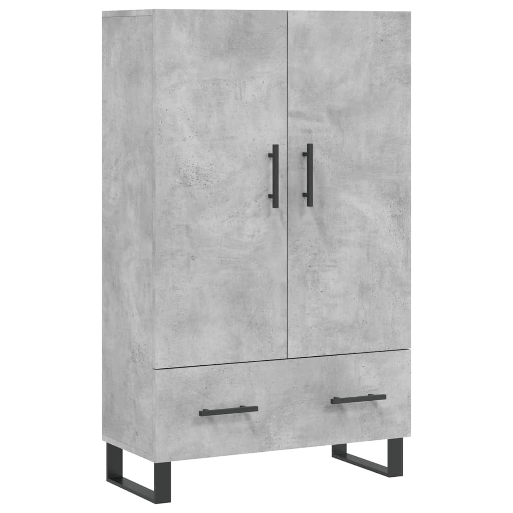 vidaXL Dulap înalt, gri beton, 69,5x31x115 cm, lemn prelucrat