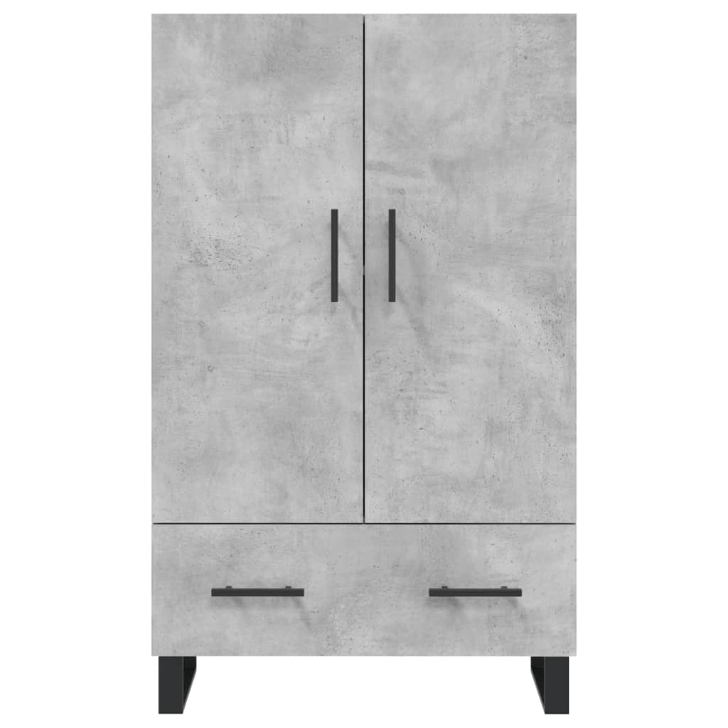 vidaXL Dulap înalt, gri beton, 69,5x31x115 cm, lemn prelucrat