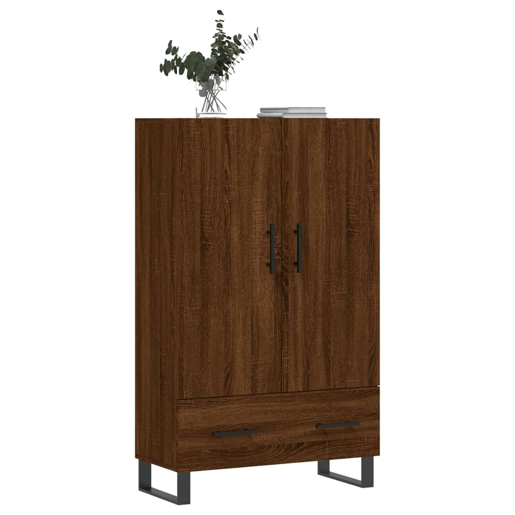 vidaXL Dulap înalt, stejar maro, 69,5x31x115 cm, lemn prelucrat