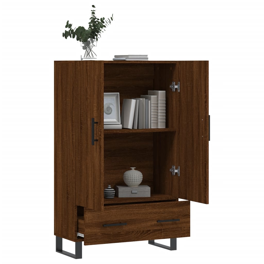vidaXL Dulap înalt, stejar maro, 69,5x31x115 cm, lemn prelucrat