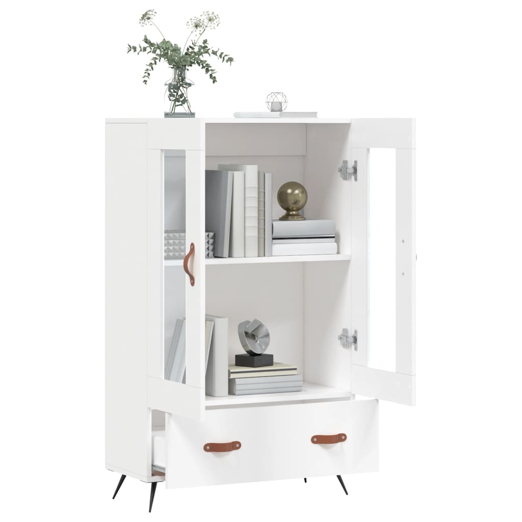 vidaXL Dulap înalt, alb, 69,5x31x115 cm, lemn prelucrat