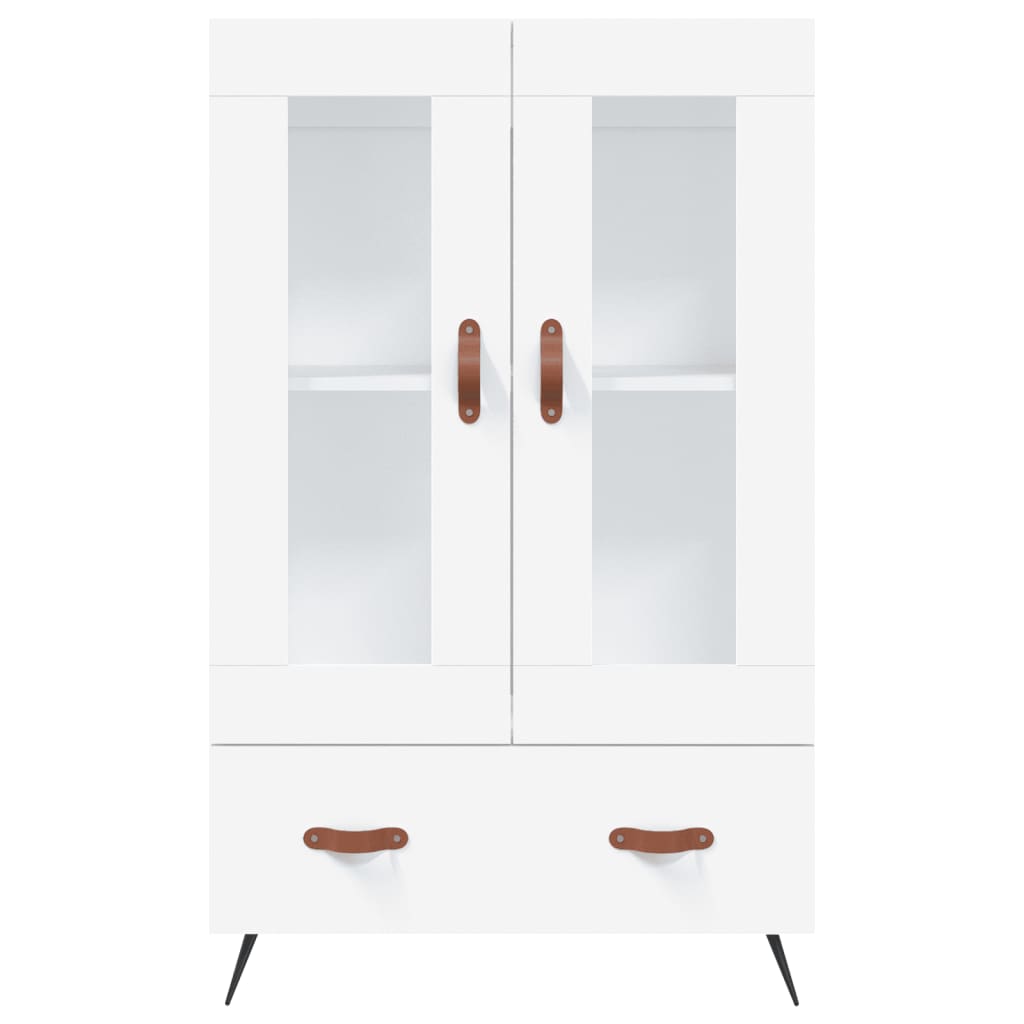 vidaXL Dulap înalt, alb, 69,5x31x115 cm, lemn prelucrat