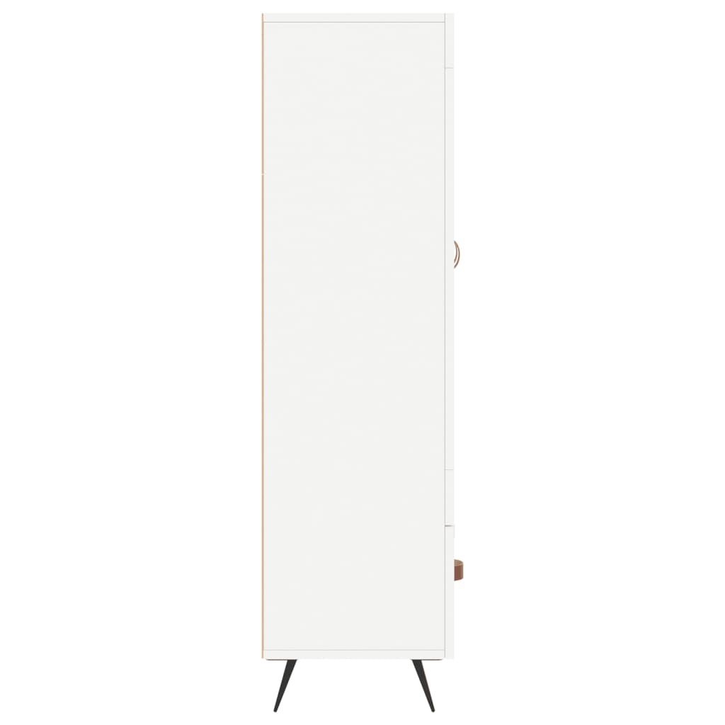 vidaXL Dulap înalt, alb, 69,5x31x115 cm, lemn prelucrat