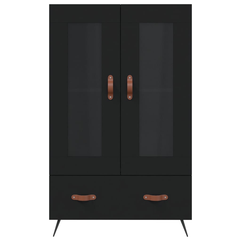 vidaXL Dulap înalt, negru, 69,5x31x115 cm, lemn prelucrat