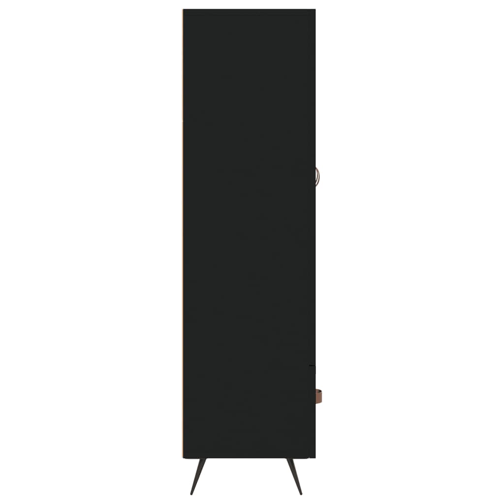 vidaXL Dulap înalt, negru, 69,5x31x115 cm, lemn prelucrat
