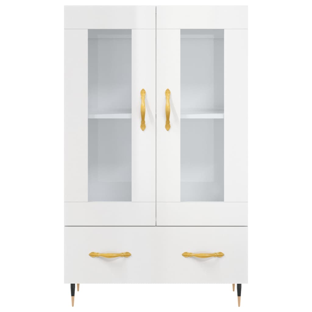 vidaXL Dulap înalt, alb extralucios, 69,5x31x115 cm, lemn prelucrat vidaXL Dulap înalt, alb extralucios, 69,5x31x115 cm, lemn prelucrat