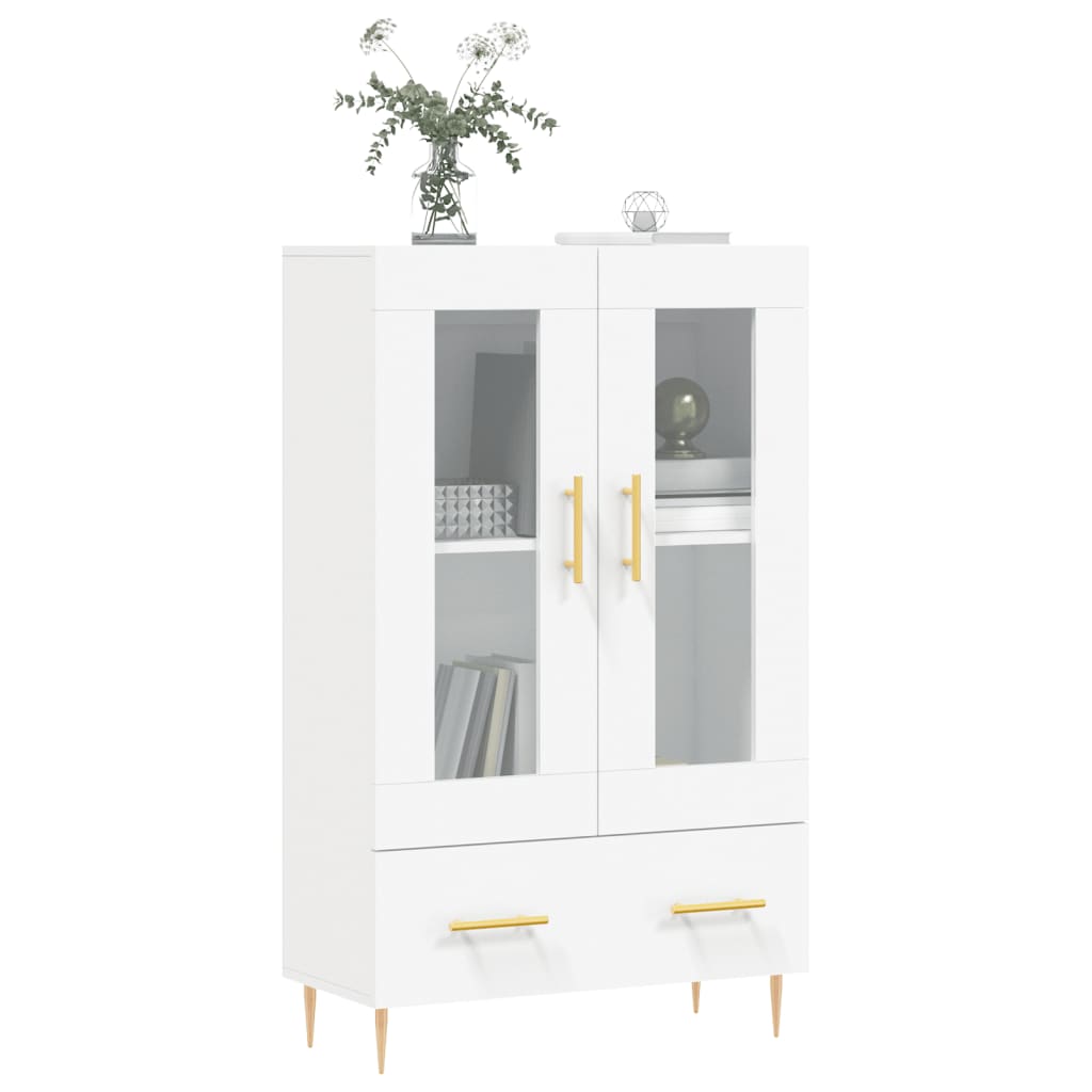 vidaXL Dulap înalt, alb, 69,5x31x115 cm, lemn prelucrat
