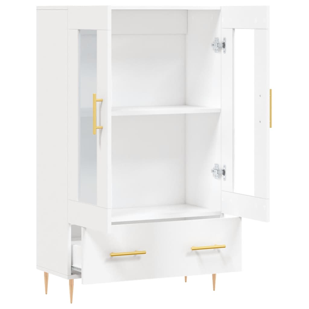 vidaXL Dulap înalt, alb, 69,5x31x115 cm, lemn prelucrat