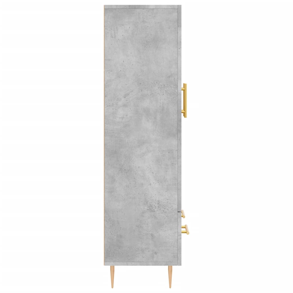vidaXL Dulap înalt, gri beton, 69,5x31x115 cm, lemn prelucrat