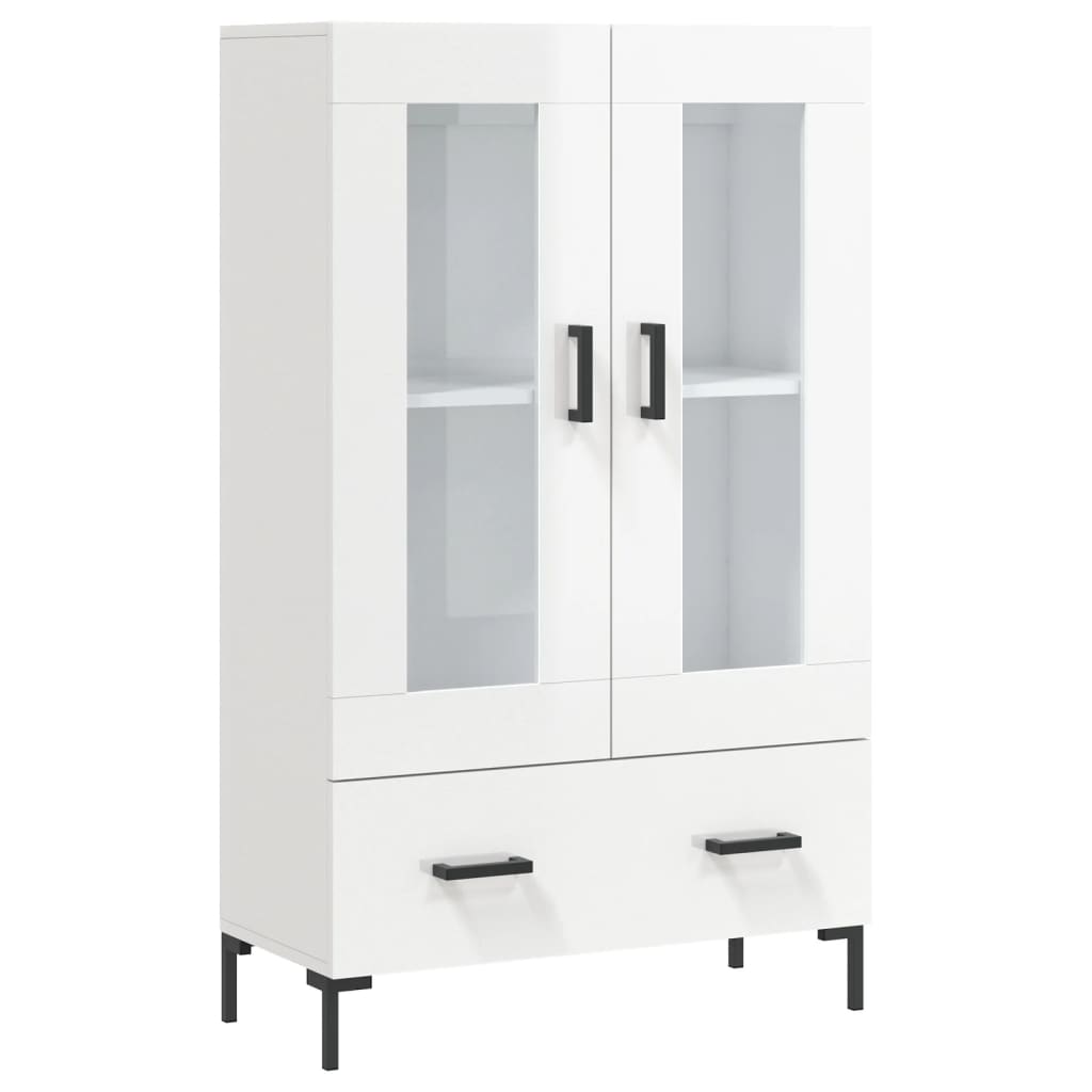 vidaXL Dulap înalt, alb extralucios, 69,5x31x115 cm, lemn prelucrat vidaXL Dulap înalt, alb extralucios, 69,5x31x115 cm, lemn prelucrat