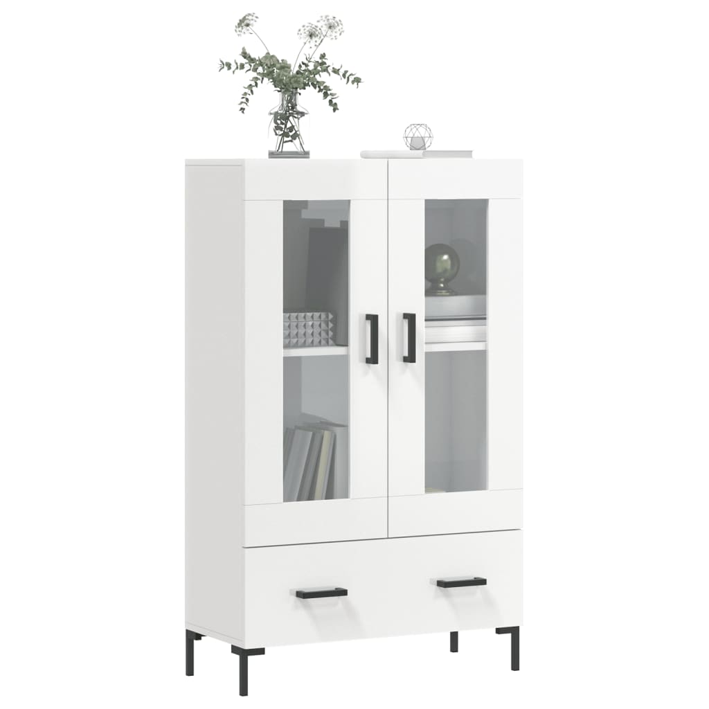 vidaXL Dulap înalt, alb extralucios, 69,5x31x115 cm, lemn prelucrat vidaXL Dulap înalt, alb extralucios, 69,5x31x115 cm, lemn prelucrat