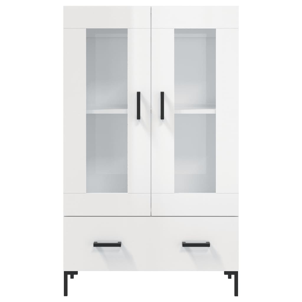 vidaXL Dulap înalt, alb extralucios, 69,5x31x115 cm, lemn prelucrat vidaXL Dulap înalt, alb extralucios, 69,5x31x115 cm, lemn prelucrat