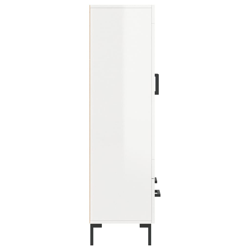 vidaXL Dulap înalt, alb extralucios, 69,5x31x115 cm, lemn prelucrat vidaXL Dulap înalt, alb extralucios, 69,5x31x115 cm, lemn prelucrat