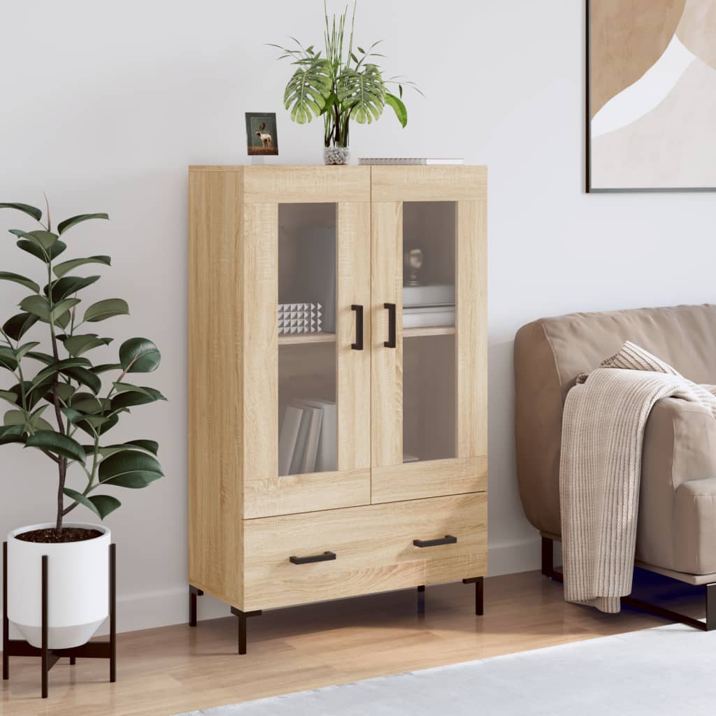vidaXL Dulap înalt, stejar Sonoma, 69,5x31x115 cm, lemn prelucrat