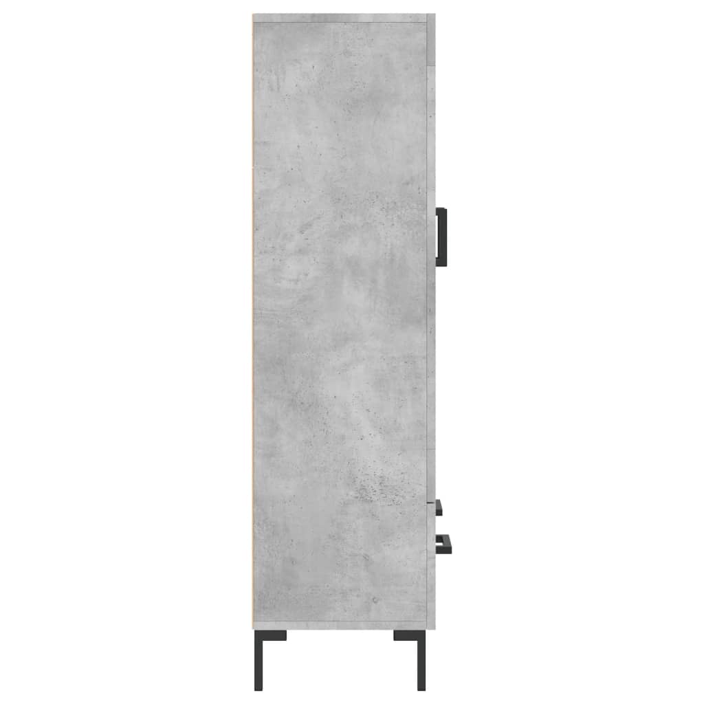 vidaXL Dulap înalt, gri beton, 69,5x31x115 cm, lemn prelucrat