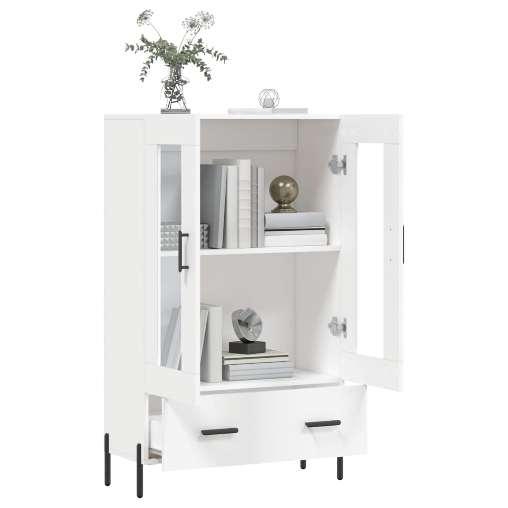 vidaXL Dulap înalt, alb, 69,5x31x115 cm, lemn prelucrat