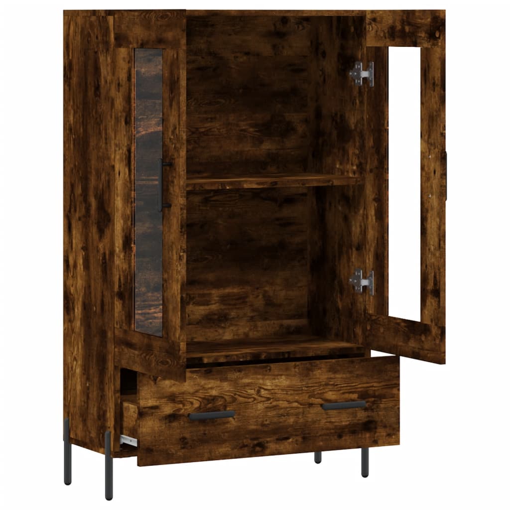vidaXL Dulap înalt, stejar afumat, 69,5x31x115 cm, lemn prelucrat vidaXL Dulap înalt, stejar afumat, 69,5x31x115 cm, lemn prelucrat