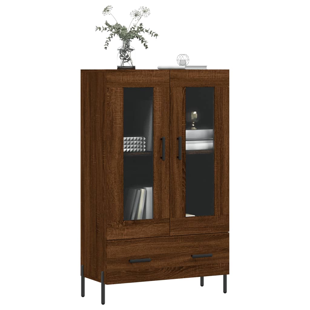 vidaXL Dulap înalt, stejar maro, 69,5x31x115 cm, lemn prelucrat