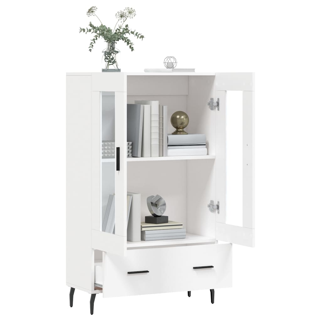 vidaXL Dulap înalt, alb, 69,5x31x115 cm, lemn prelucrat