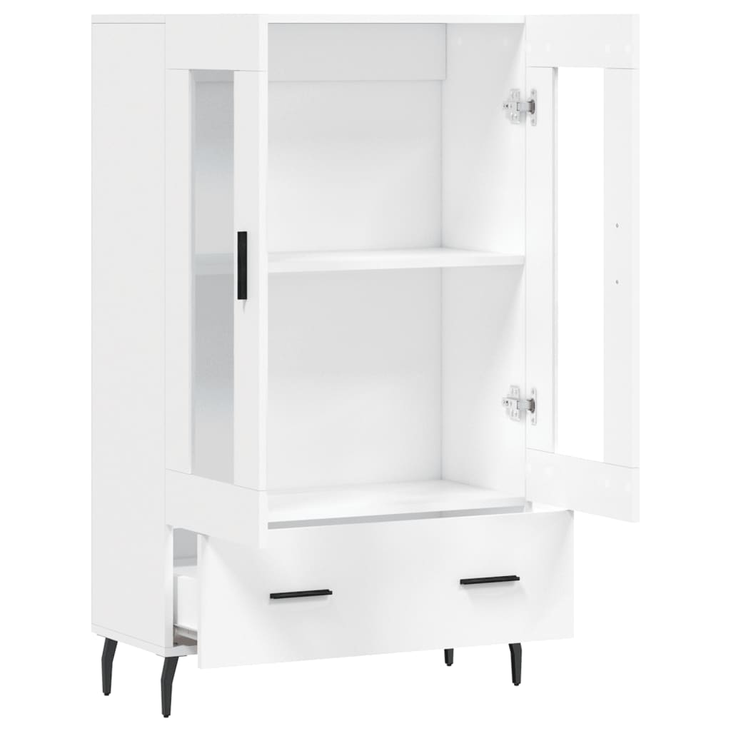 vidaXL Dulap înalt, alb, 69,5x31x115 cm, lemn prelucrat