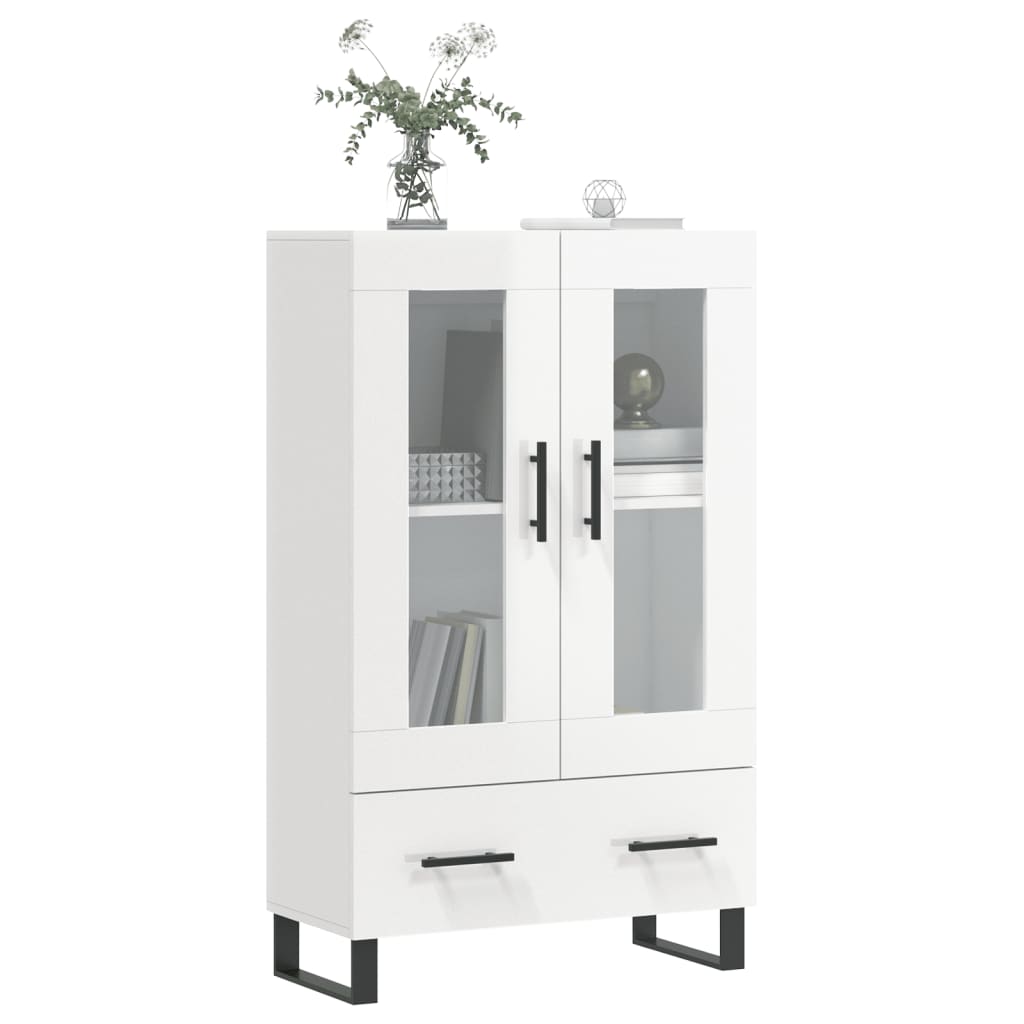 vidaXL Dulap înalt, alb extralucios, 69,5x31x115 cm, lemn prelucrat vidaXL Dulap înalt, alb extralucios, 69,5x31x115 cm, lemn prelucrat