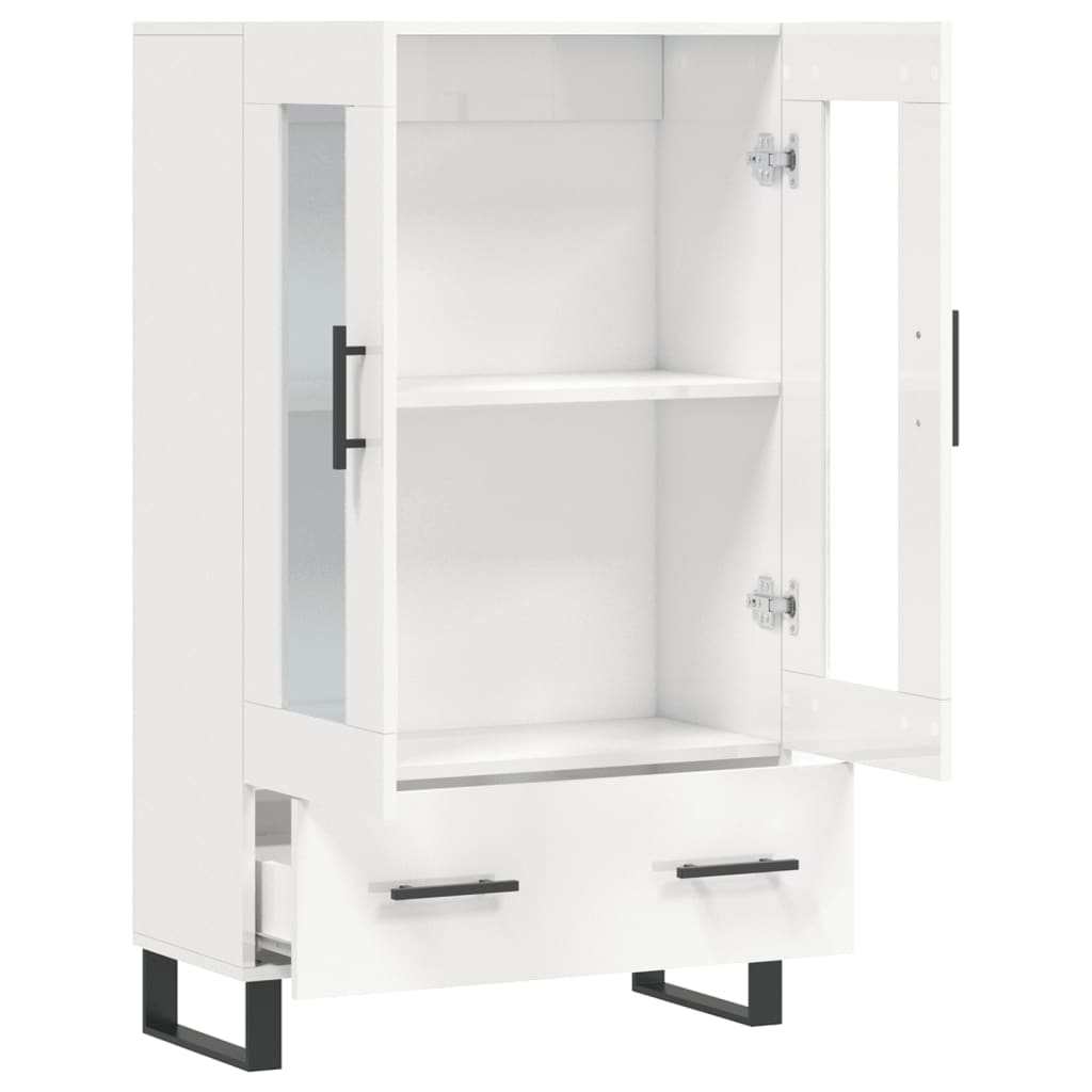 vidaXL Dulap înalt, alb extralucios, 69,5x31x115 cm, lemn prelucrat vidaXL Dulap înalt, alb extralucios, 69,5x31x115 cm, lemn prelucrat