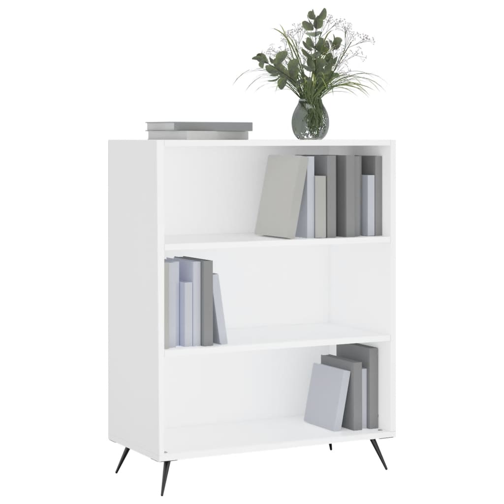 vidaXL Bibliotecă, albă, 69,5x32,5x90 cm, lemn compozit vidaXL Bibliotecă, albă, 69,5x32,5x90 cm, lemn compozit