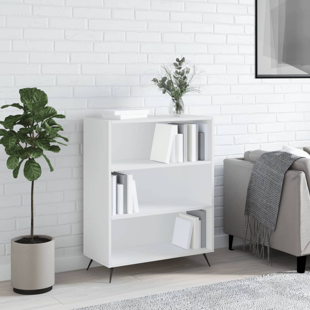 vidaXL Bibliotecă, albă, 69,5x32,5x90 cm, lemn compozit vidaXL Bibliotecă, albă, 69,5x32,5x90 cm, lemn compozit