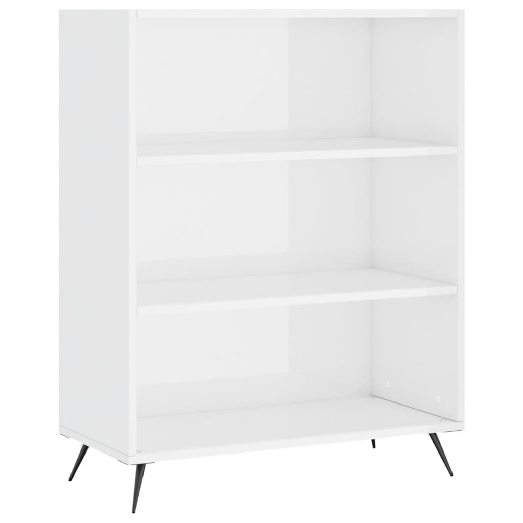 vidaXL Bibliotecă, alb extralucios, 69,5x32,5x90 cm, lemn prelucrat vidaXL Bibliotecă, alb extralucios, 69,5x32,5x90 cm, lemn prelucrat