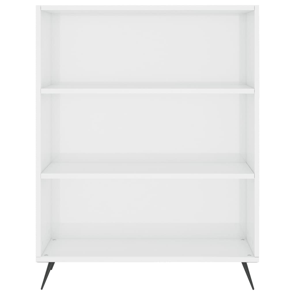 vidaXL Bibliotecă, alb extralucios, 69,5x32,5x90 cm, lemn prelucrat vidaXL Bibliotecă, alb extralucios, 69,5x32,5x90 cm, lemn prelucrat