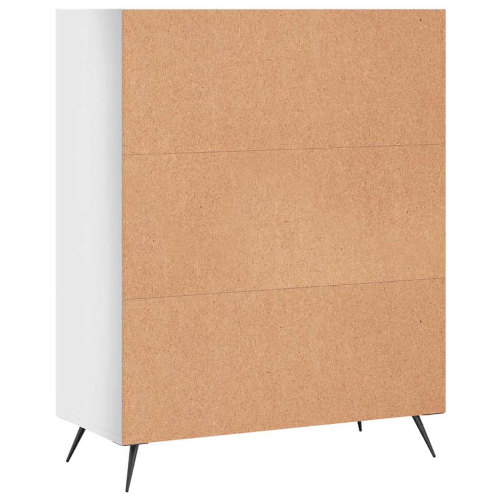 vidaXL Bibliotecă, alb extralucios, 69,5x32,5x90 cm, lemn prelucrat vidaXL Bibliotecă, alb extralucios, 69,5x32,5x90 cm, lemn prelucrat