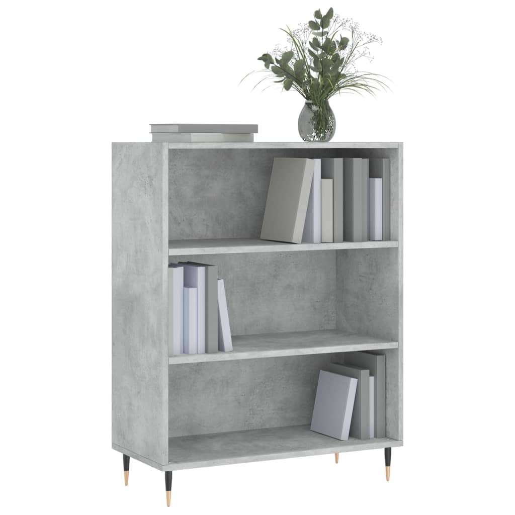 vidaXL Bibliotecă, gri beton, 69,5x32,5x90 cm, lemn compozit vidaXL Bibliotecă, gri beton, 69,5x32,5x90 cm, lemn compozit