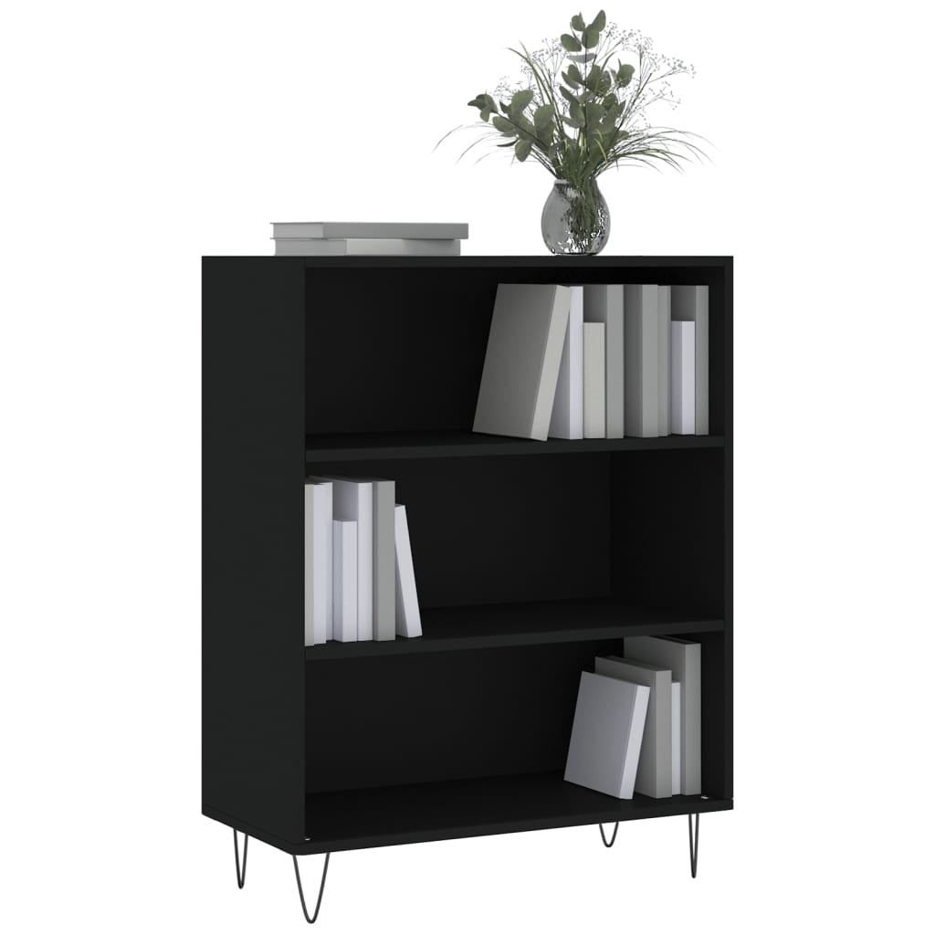 vidaXL Bibliotecă, negru, 69,5x32,5x90 cm, lemn compozit vidaXL Bibliotecă, negru, 69,5x32,5x90 cm, lemn compozit