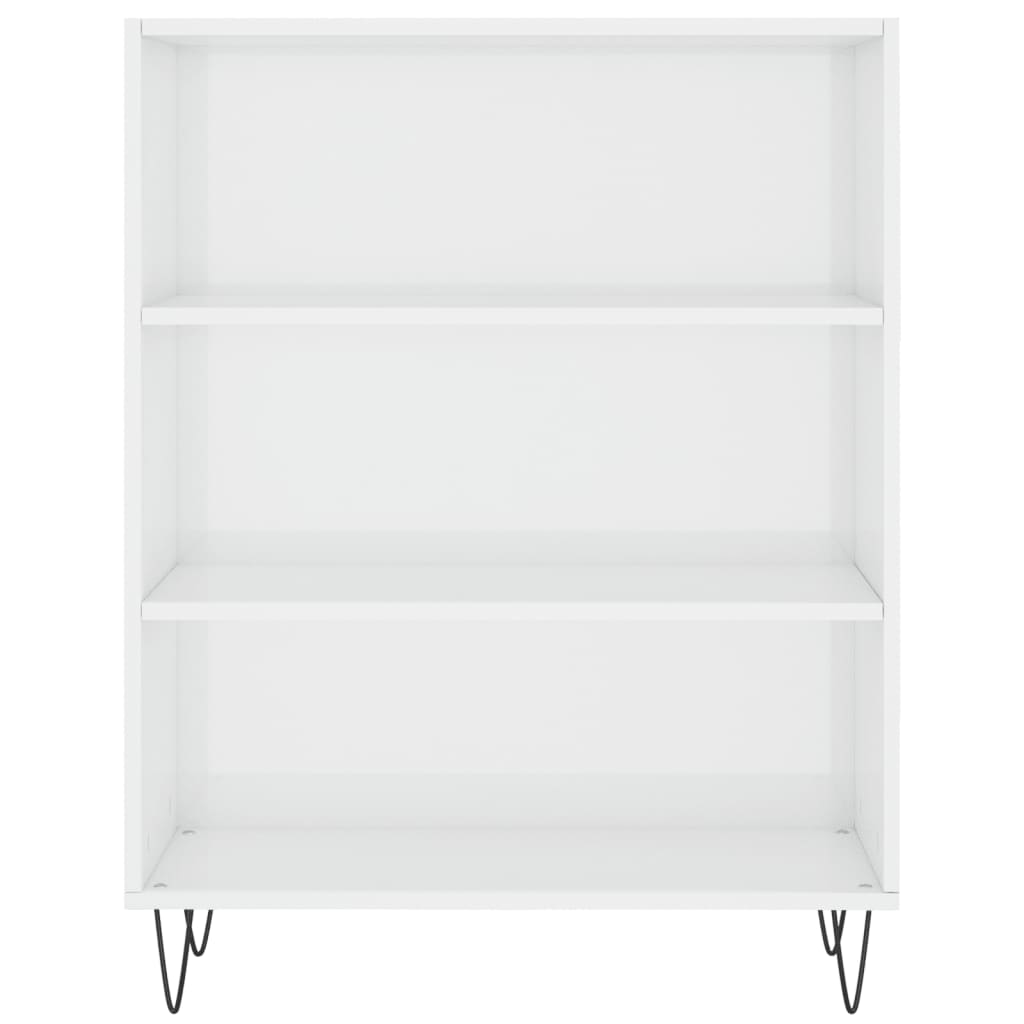 vidaXL Bibliotecă, alb extralucios, 69,5x32,5x90 cm, lemn prelucrat vidaXL Bibliotecă, alb extralucios, 69,5x32,5x90 cm, lemn prelucrat