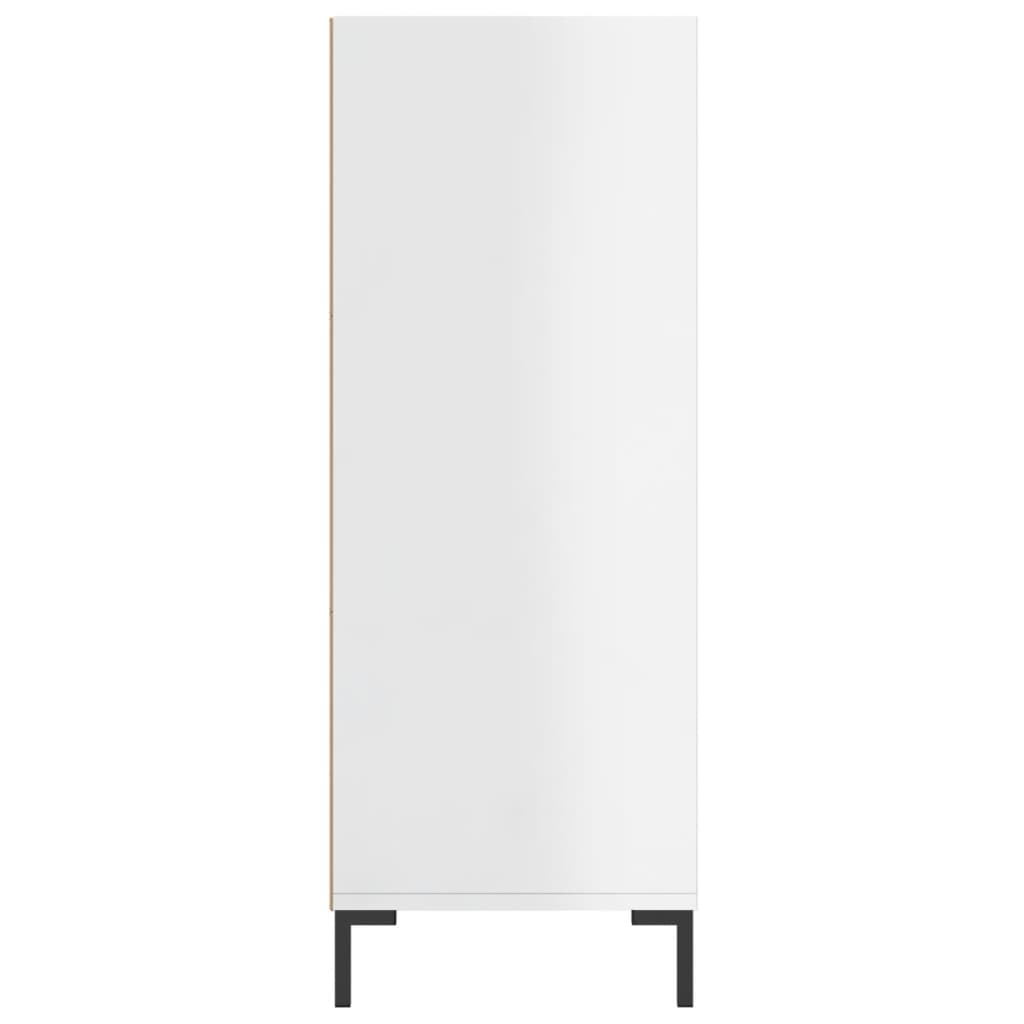 vidaXL Bibliotecă, alb extralucios, 69,5x32,5x90 cm, lemn prelucrat vidaXL Bibliotecă, alb extralucios, 69,5x32,5x90 cm, lemn prelucrat