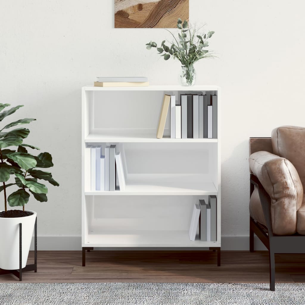 vidaXL Bibliotecă, alb extralucios, 69,5x32,5x90 cm, lemn prelucrat vidaXL Bibliotecă, alb extralucios, 69,5x32,5x90 cm, lemn prelucrat