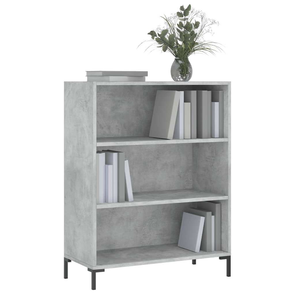 vidaXL Bibliotecă, gri beton, 69,5x32,5x90 cm, lemn compozit vidaXL Bibliotecă, gri beton, 69,5x32,5x90 cm, lemn compozit