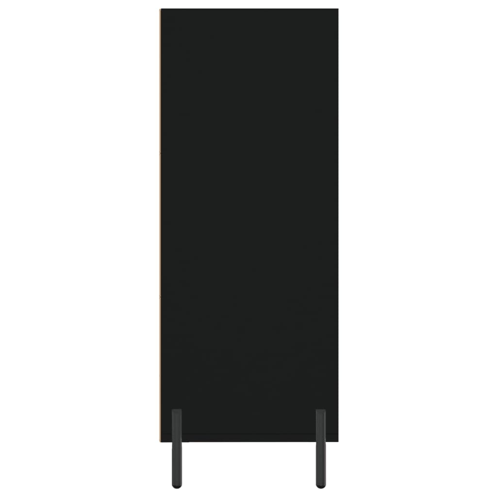 vidaXL Dulap cu rafturi, negru, 69,5x32,5x90 cm, lemn compozit vidaXL Dulap cu rafturi, negru, 69,5x32,5x90 cm, lemn compozit