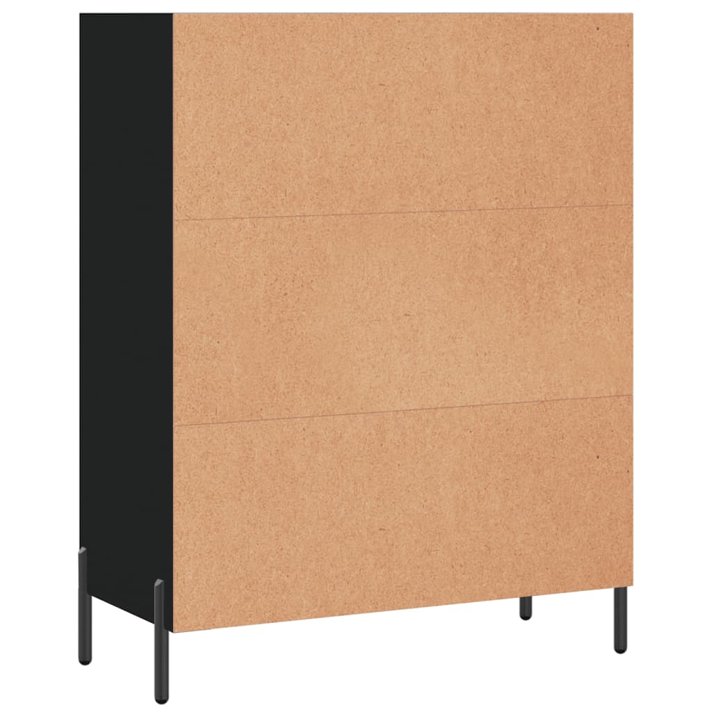 vidaXL Dulap cu rafturi, negru, 69,5x32,5x90 cm, lemn compozit vidaXL Dulap cu rafturi, negru, 69,5x32,5x90 cm, lemn compozit