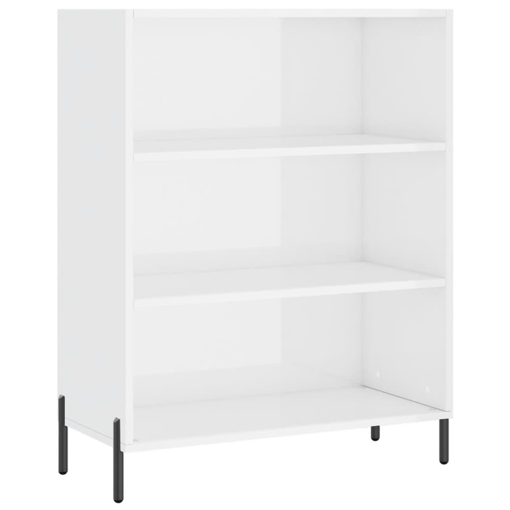 vidaXL Dulap cu rafturi alb extralucios 69,5x32,5x90 cm lemn compozit vidaXL Dulap cu rafturi alb extralucios 69,5x32,5x90 cm lemn compozit