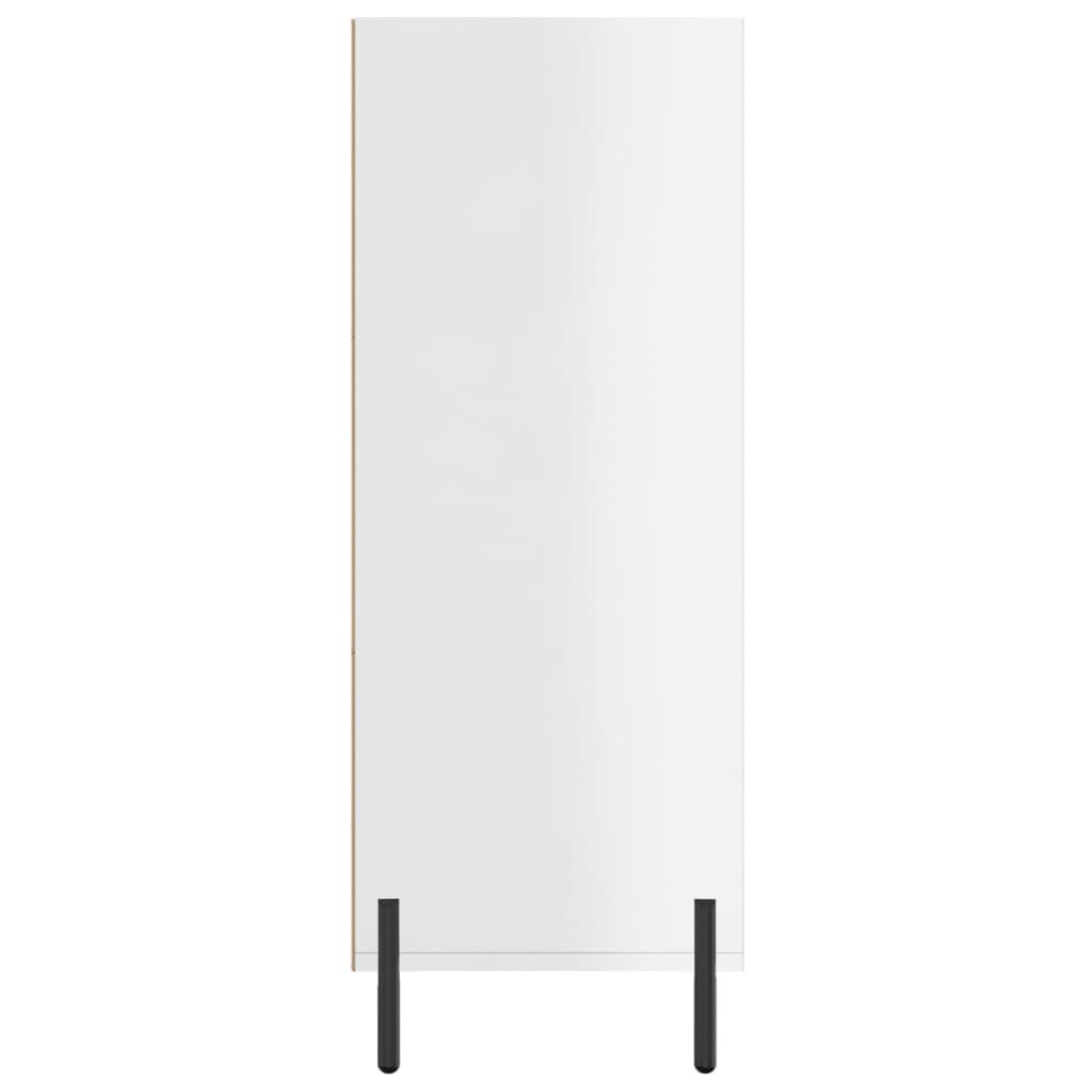 vidaXL Dulap cu rafturi alb extralucios 69,5x32,5x90 cm lemn compozit vidaXL Dulap cu rafturi alb extralucios 69,5x32,5x90 cm lemn compozit