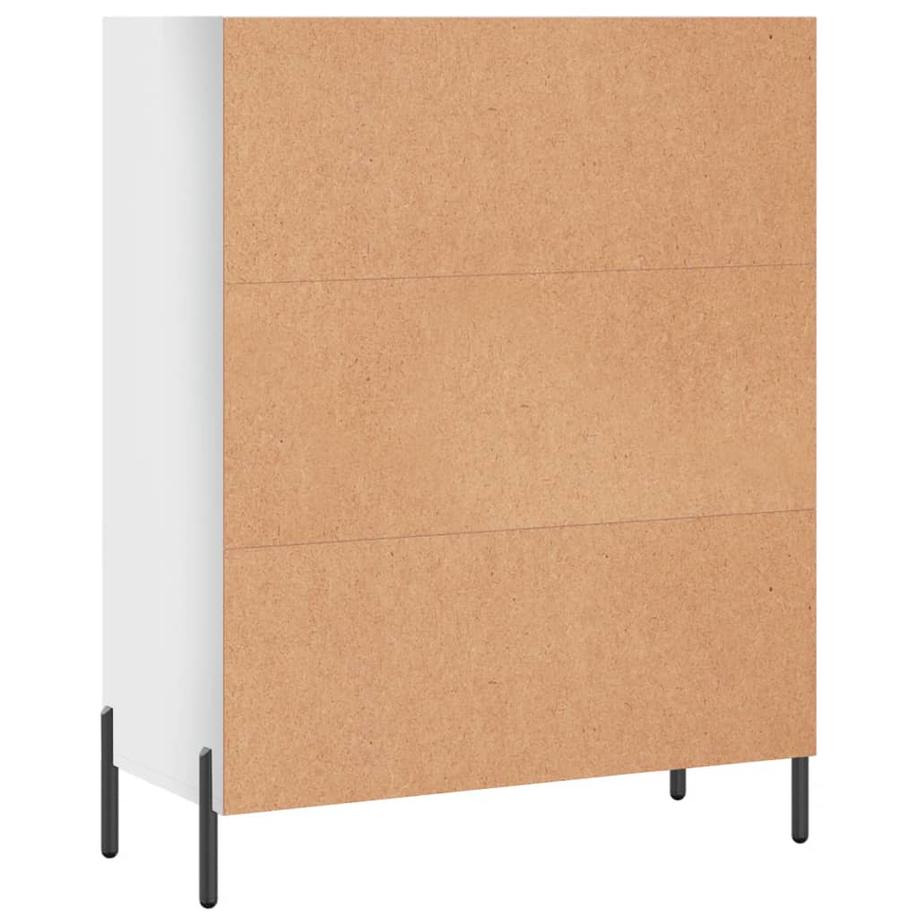 vidaXL Dulap cu rafturi alb extralucios 69,5x32,5x90 cm lemn compozit vidaXL Dulap cu rafturi alb extralucios 69,5x32,5x90 cm lemn compozit