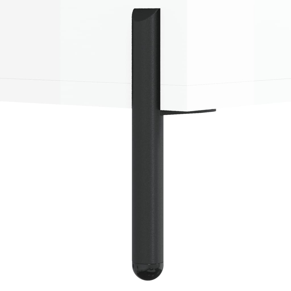 vidaXL Dulap cu rafturi alb extralucios 69,5x32,5x90 cm lemn compozit vidaXL Dulap cu rafturi alb extralucios 69,5x32,5x90 cm lemn compozit