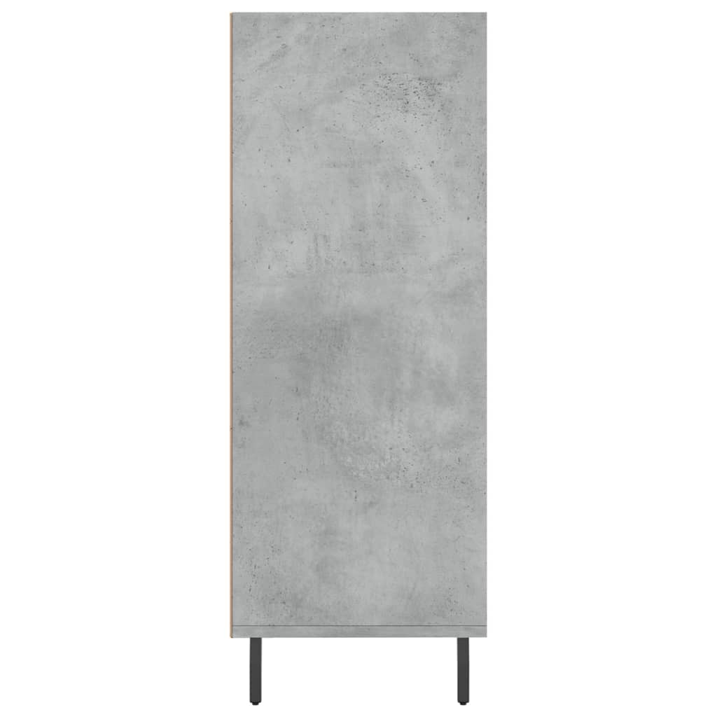 vidaXL Dulap cu rafturi, gri beton, 69,5x32,5x90 cm, lemn compozit