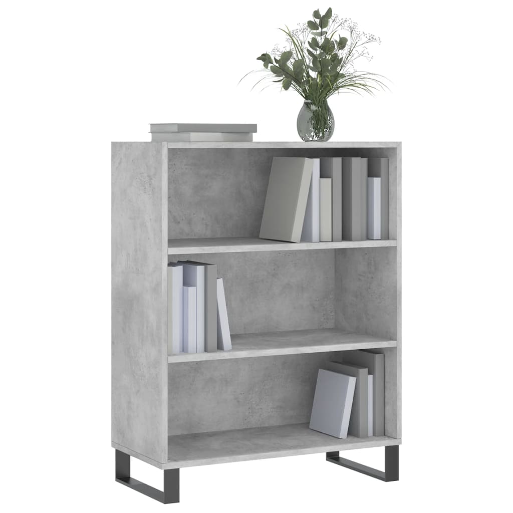 vidaXL Dulap cu rafturi, gri beton, 69,5x32,5x90 cm, lemn compozit vidaXL Dulap cu rafturi, gri beton, 69,5x32,5x90 cm, lemn compozit