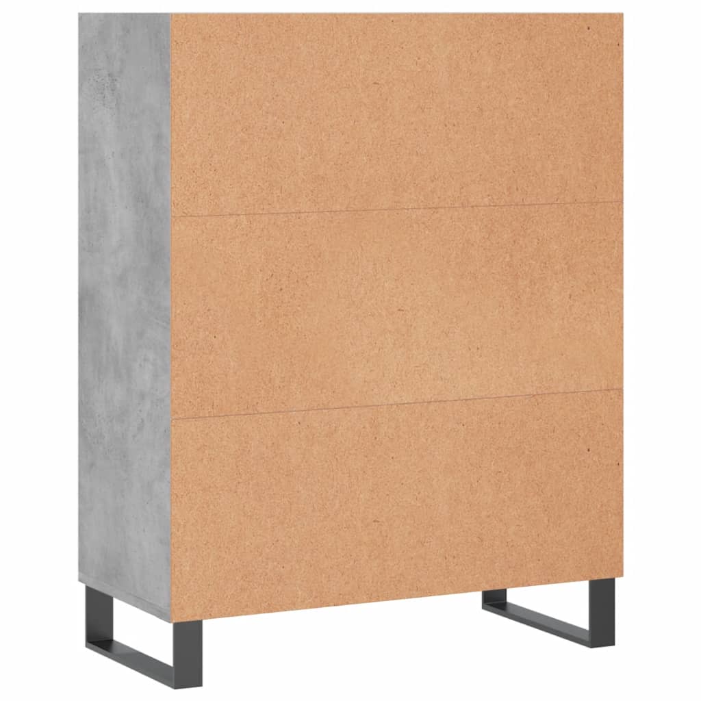 vidaXL Dulap cu rafturi, gri beton, 69,5x32,5x90 cm, lemn compozit vidaXL Dulap cu rafturi, gri beton, 69,5x32,5x90 cm, lemn compozit