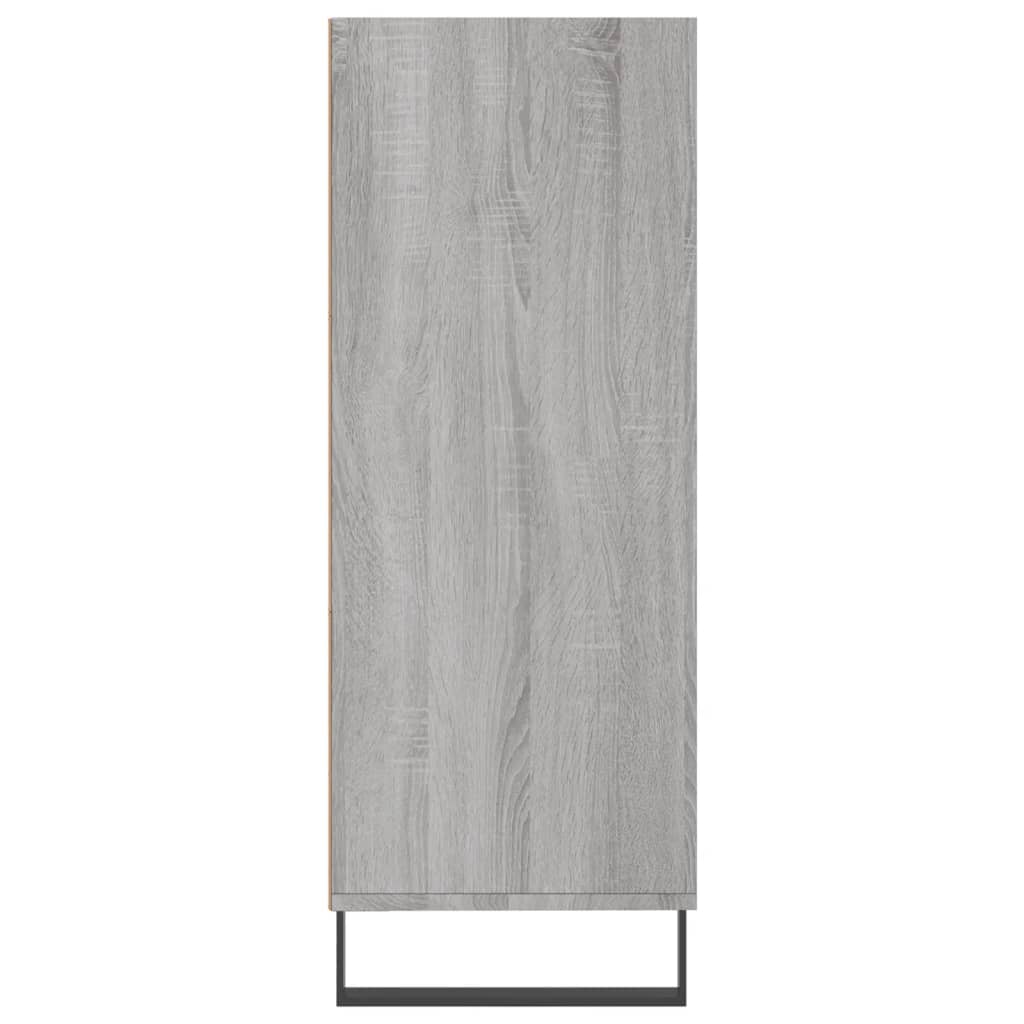 vidaXL Dulap cu rafturi, gri sonoma, 69,5x32,5x90 cm, lemn compozit