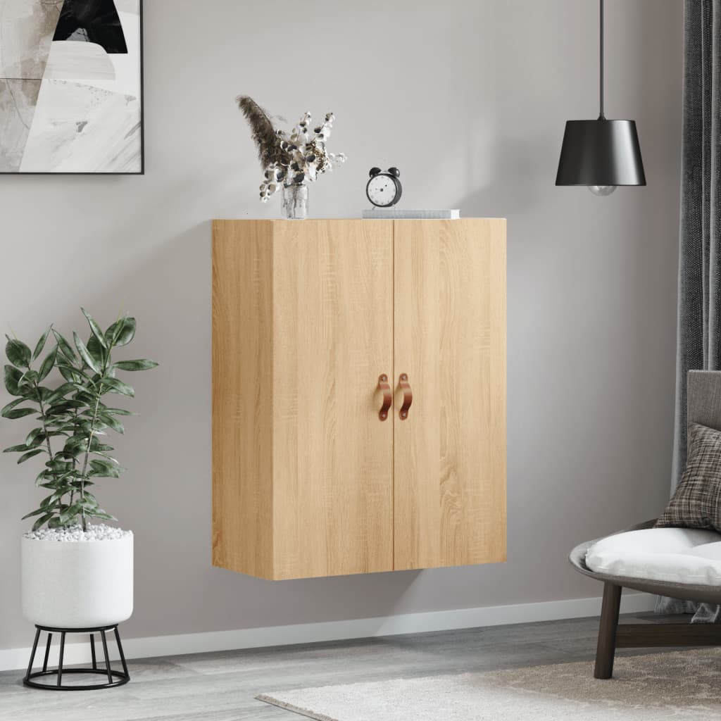 vidaXL Dulap TV montat pe perete, stejar sonoma, 69,5x34x90 cm