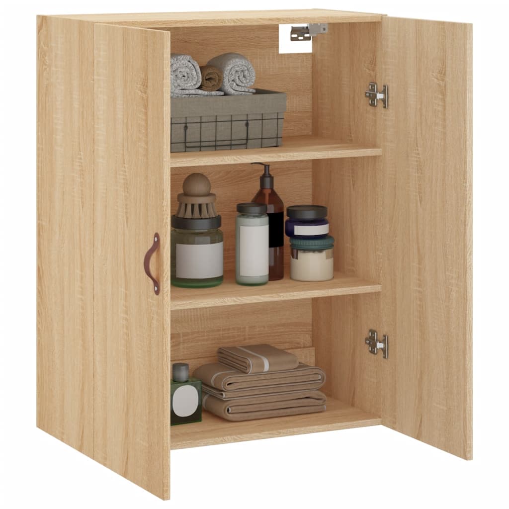 vidaXL Dulap TV montat pe perete, stejar sonoma, 69,5x34x90 cm