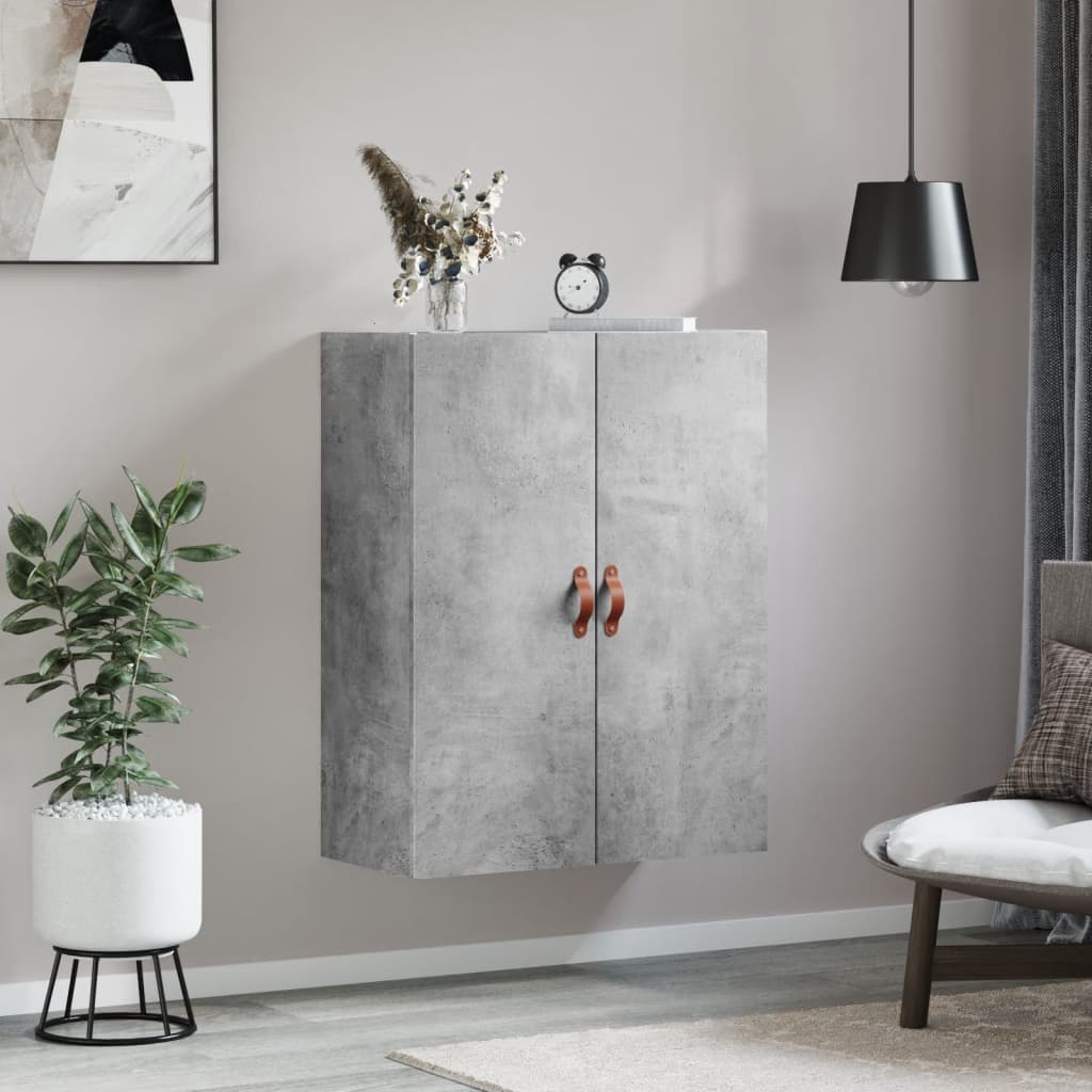 vidaXL Dulap cu montaj pe perete, gri beton, 69,5x34x90 cm